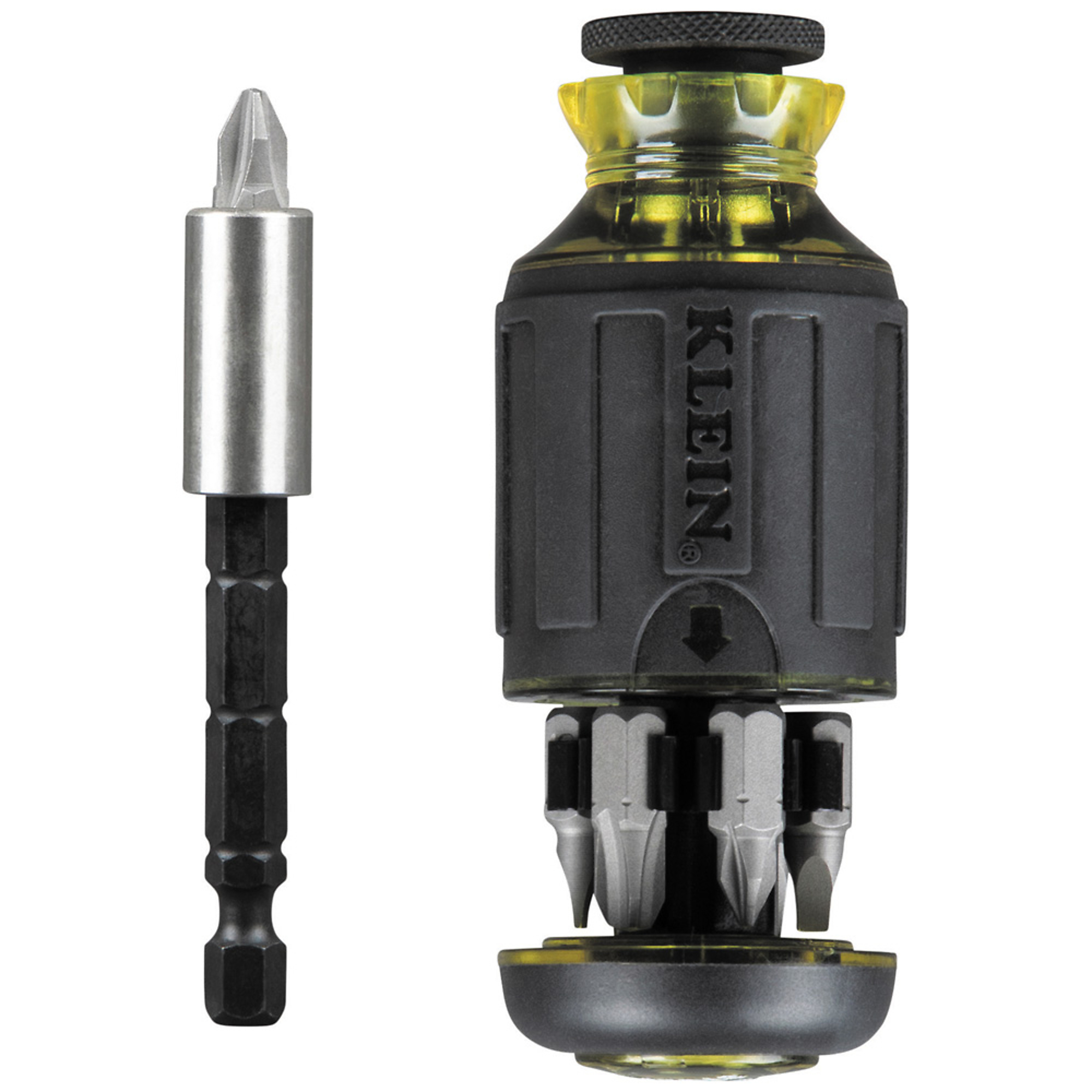 Klein Tools, 8in.-1 Multi-Bit Adj Length Stubby Screwdriver, Model# 32308